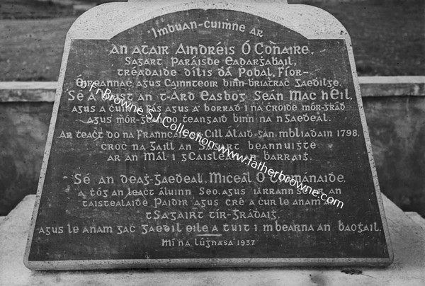 INSCRIPTION ON CROSS AT BOFEENANN